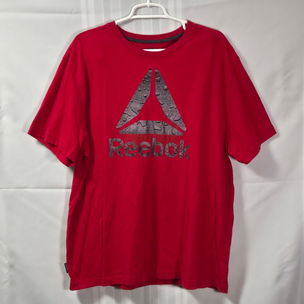 Reebok T-Shirt Mens 2XL Red Delta Logo Graphic Short Sleeve REM213TE20